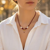 Pearl and Bow Small Cord Choker