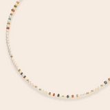 Full Pearl and Stone Gold Filled Necklace