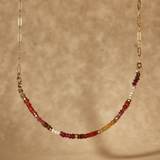 Sunset Pearl Semi Precious Stone Gold Filled Necklace