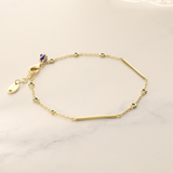 Gold-Filled Colored Sticks and Stones Bracelet