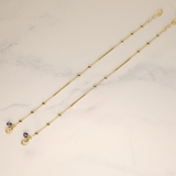 Gold-Filled Colored Sticks and Stones Bracelet