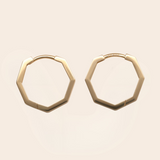 Large Hexagonal Ear Hoop