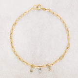 Two Tone 3 Charmed Bracelet