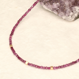 Ruby Cube Gold Necklace
