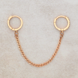 Curb Chain Double Hoops
