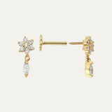 Daisy Marquis Drop Stone Piercing Stud