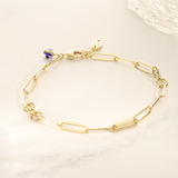 Gold-Filled Mixed Hairpin Chain Link Bracelet