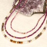 Delicate Red Ombre Ruby Gold Filled Necklace