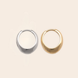 Chunky Large Asymmetrical Oval Hoops