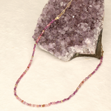 Delicate Red Ombre Ruby Gold Filled Necklace