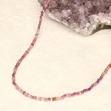 Delicate Red Ombre Ruby Gold Filled Necklace