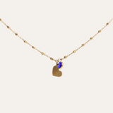 Heart and Evil Eye Charm Necklace