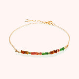Semi precious half stone Gold filled anklet