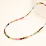 Delicate Multicolour Semi Precious Stone Gold Filled Necklace