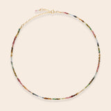 Delicate Multicolour Semi Precious Stone Gold Filled Necklace