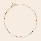 Full Pearl and Stone Gold Filled Necklace