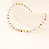 Stepping Stone And Pearl Gold Filled Bracelet