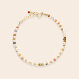 Pastel Pearl and Stone Gold Filled Bracelet