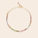 Delicate Multicolour Semi Precious Stone Gold Filled Bracelet