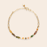 Autumn Leaves Stone and Pearl Gold Filled Bracelet