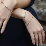Gold-Filled Colored Sticks and Stones Bracelet