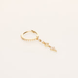 Pave Dagger Hoop Earring