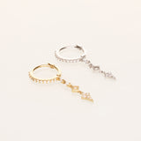 Pave Dagger Hoop Earring