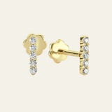 Five Stone Long Bar Piercing Stud