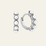 Pearl Medium Hoop Earring