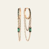 Drop Chain Hoop Earring