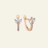 Lotus Oval Hoop Earring