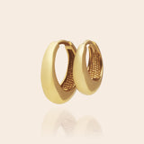 Chunky Large Asymmetrical Oval Hoops