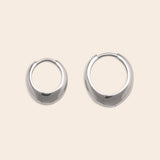 Chunky Large Asymmetrical Oval Hoops