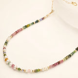 Bubblegum Pastel Three Pearl Gold Filled Necklace