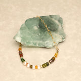 Autumn Leaves Stone and Pearl Gold Filled Bracelet