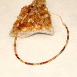 Desert Browns Half Stone Integrated Gold Filled Necklace