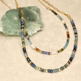 Desert Oasis Semi Precious Half Stone Gold Filled Necklace