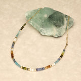 Desert Oasis Semi Precious Half Stone Gold Filled Necklace