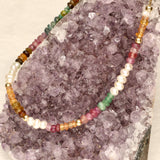 Rainbow Full Pearl and Stone Gold Filled Bracelet
