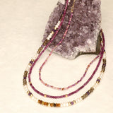 Ruby Cube Gold Necklace