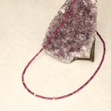 Ruby Cube Gold Necklace