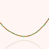 Turquoise Beaded Gold Filled Choker