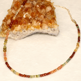 Desert Browns Half Stone Integrated Gold Filled Necklace