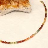 Desert Browns Half Stone Integrated Gold Filled Necklace