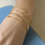 Gold-Filled Geometric Rainbow Bracelet