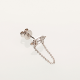 Hindi Baguette Drop Chain Stud