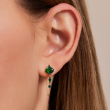 Hindi Oval Drop Chain Stud