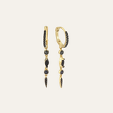 Pave Drop Chain Spike Hoop