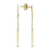 Short Double Stick drop Chain Earring
