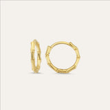 Bamboo Midi Hoop Earring